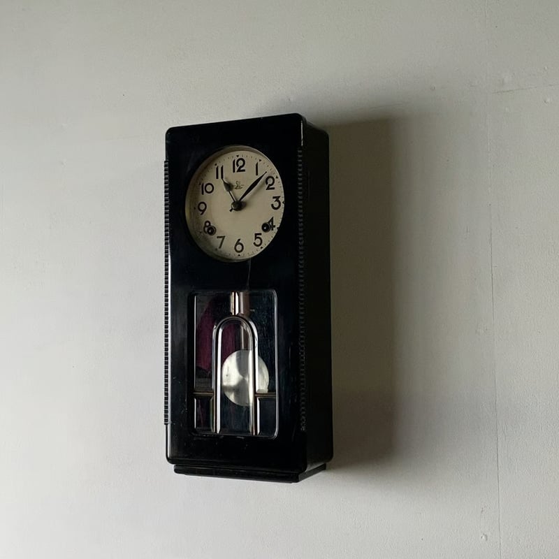 佐藤時計 地球鶏印 1950年前後 ヴィンテージクロック 柱時計 壁掛け