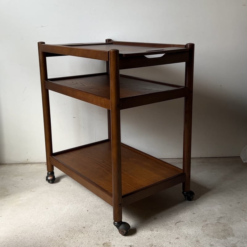 HIDA 飛騨産業 キツツキ マーク 3段キャスターワゴン キッチンワゴン