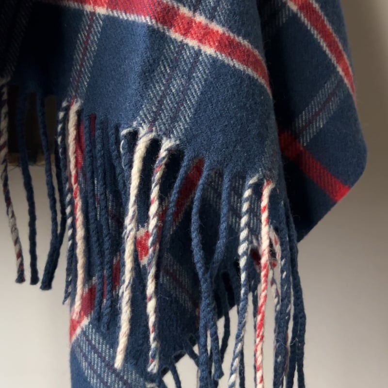 RALPH LAUREN ラルフローレン チェック柄 大判ストール ウール100