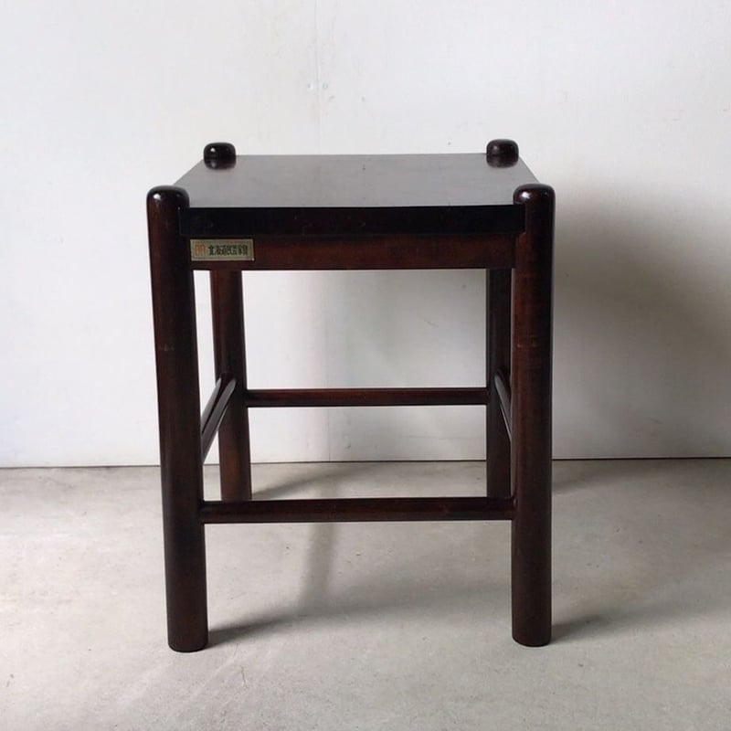 北海道民芸家具 樺無垢材 ＃670 スクエアスツール サイドテーブル