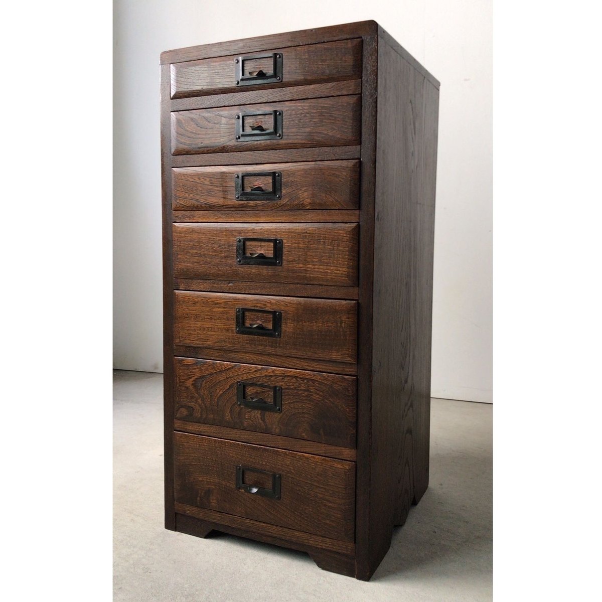 アンティーク 7杯 小引き出し／チェスト 欅無垢材 大正〜昭和初期 完品