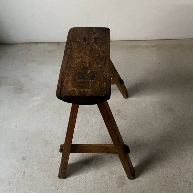 アンティーク クラフトチェア 昭和期 木製腰掛け 農家の椅子 作業イス