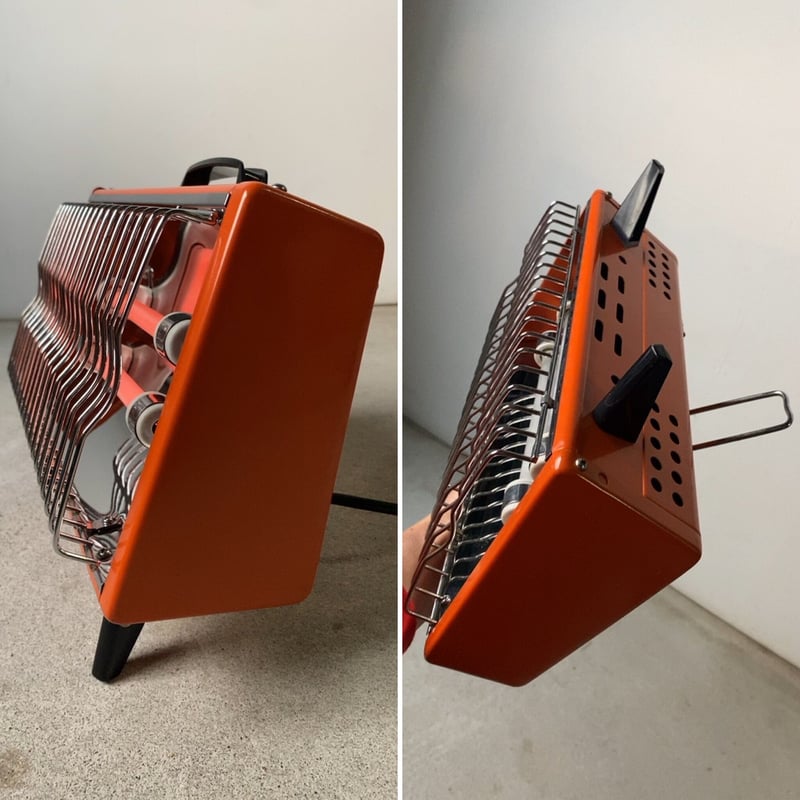 National ナショナル とても小さい電気ストーブ 幅約31cm オレンジ