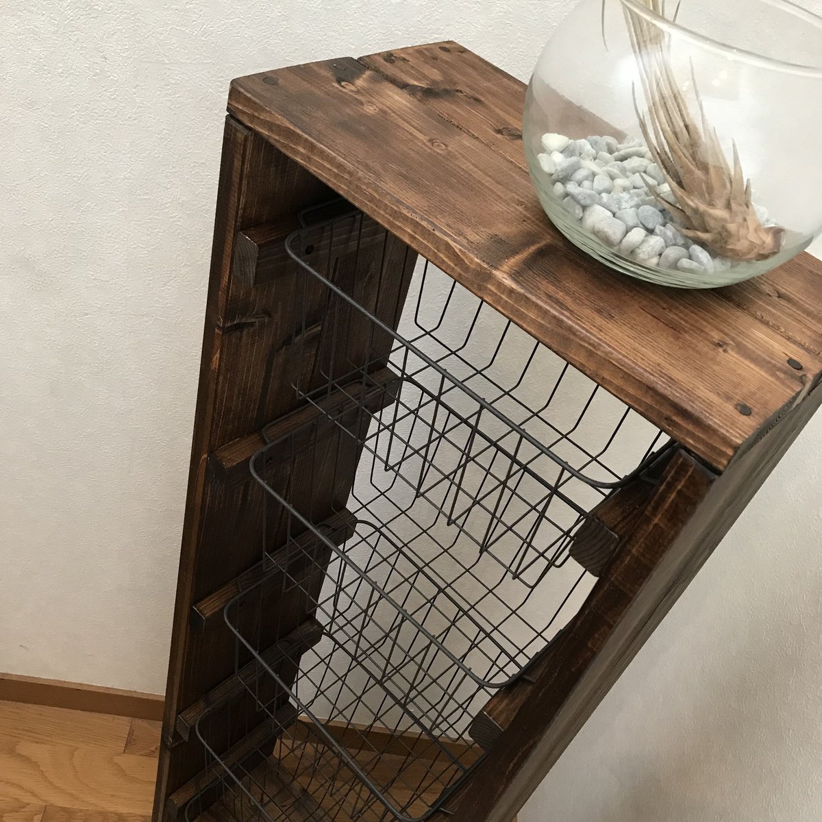 ワイヤーバスケット5段シェルフ【handmade】キャスター付き | KABACHO