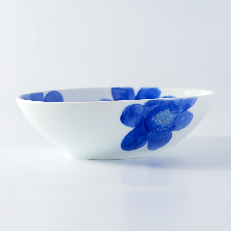 P.S.ブルー /楕円深皿 | 砥部焼｜東窯 HIGASHIGAMA 公式オンラインストア