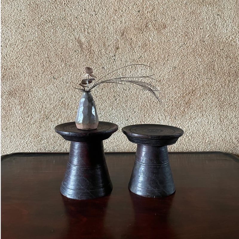 韓国の細めの古い木の高台/アンティーク/李朝 | hapun