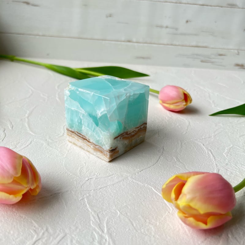 カリビアンブルーカルサイト キューブ ① | Studio Kururi