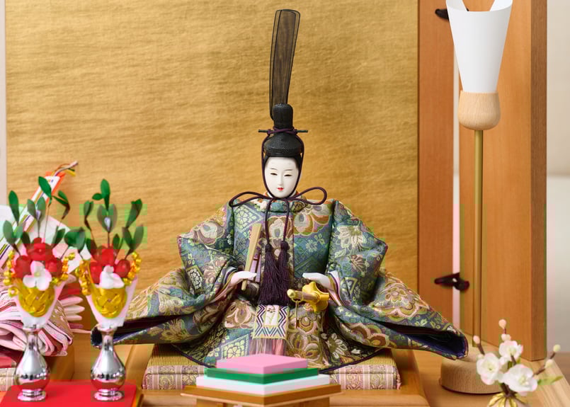 ⭐豪華西陣織 親王飾り 京人形師による着付けの有職雛⭐送料無料