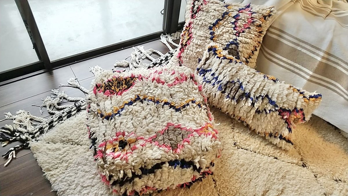 モロッコ プフ pouf アジラル オットマン クッション 2 | Boawid