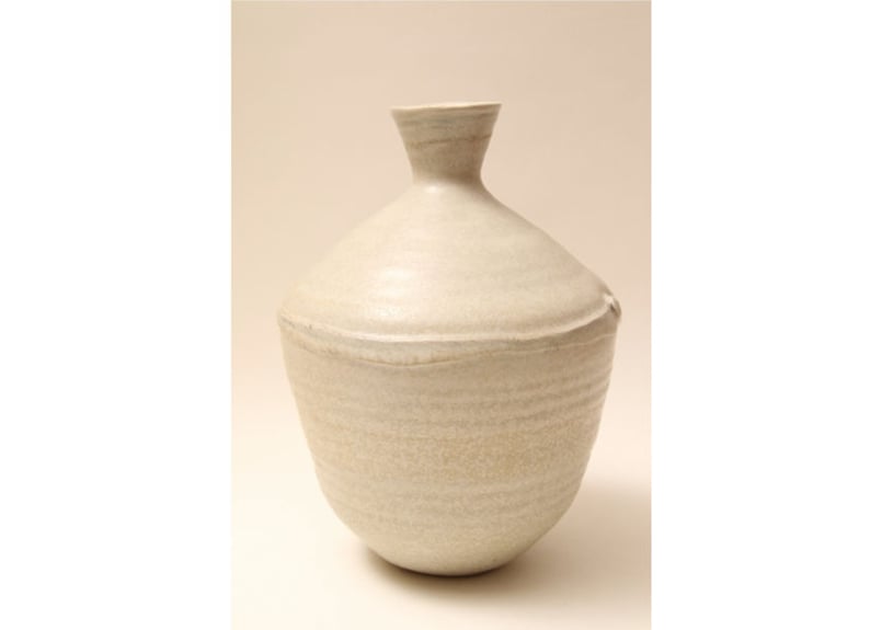 京焼/清水焼/藤平正文/花瓶/正文作/共箱なし/デザイン/古道具/美術品