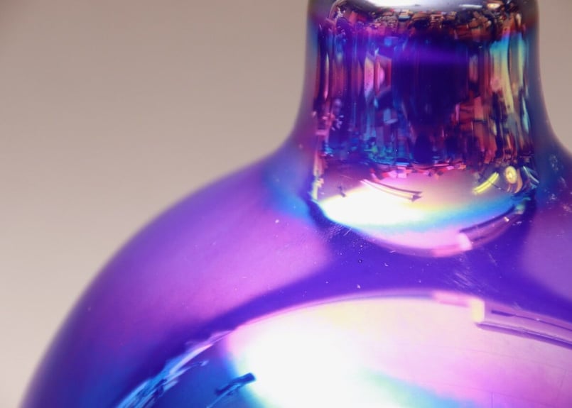 昭和レトロ/骨董/花瓶/ガラス/オーロラ/ヴィンテージ/デザイン/レア