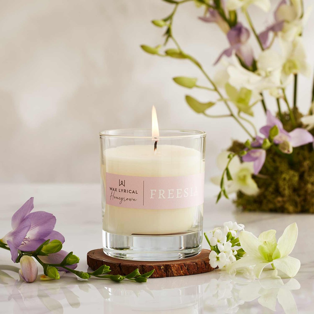Homegrown】WLHG0205 グラス入りキャンドル/フリージア | Euro-Jap
