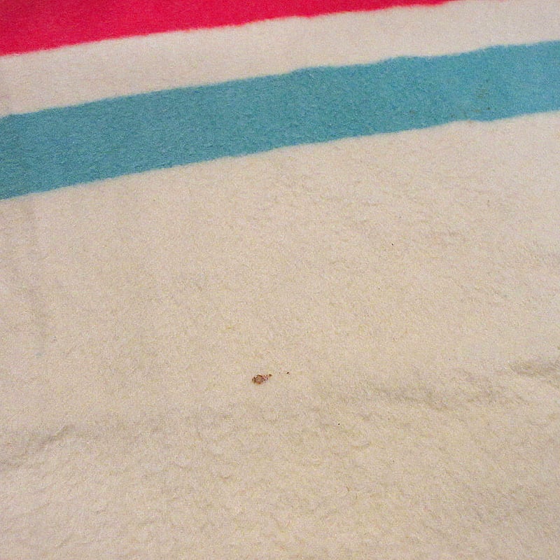 ビンテージ50's○HUDSON'S BAYマルチボーダーウールブランケットsize約