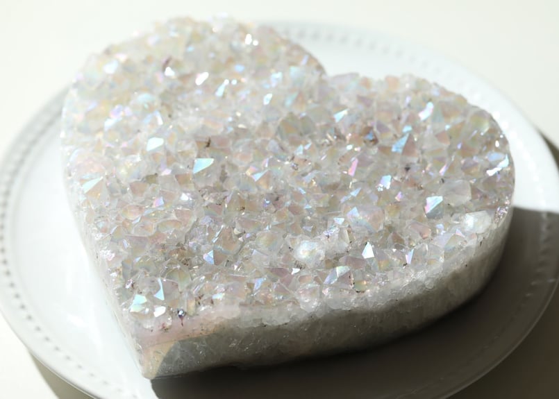 想いを伝える】エンジェルオーラ ホワイトアメジスト ハートクラスター