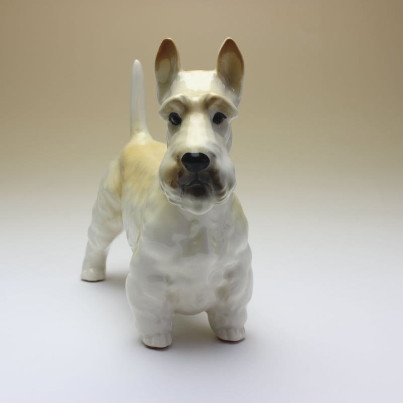 陶器犬置物 スコティッシュテリア ウイートン 小麦 小 | Haniibaaz