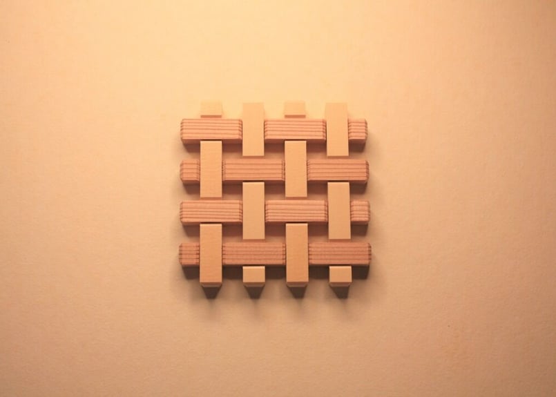 組子コースター《ねじ組み》 | 指勘建具工芸 sashikan