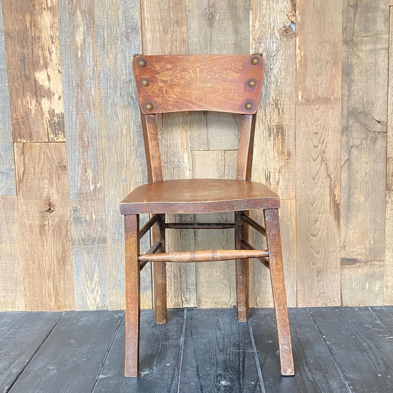 浅浮き彫り木製チェア フランスアンティーク ㊲-2 | OGISHIMA COFFEE
