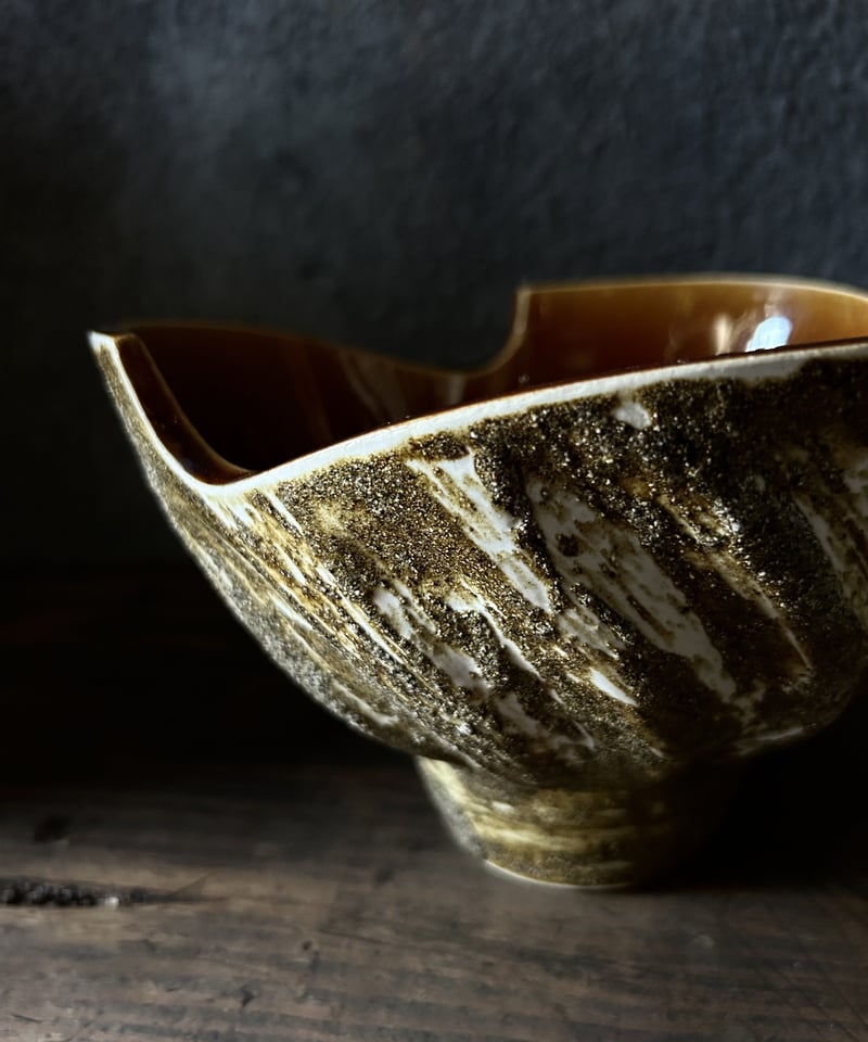 水盤花器K17/生け花/貝模様/骨董/花瓶 | 骨董・アンティークの