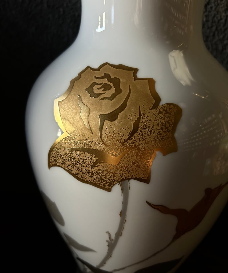 大倉陶園/花瓶/陶器/花/金彩 | 骨董・アンティークのオンライン