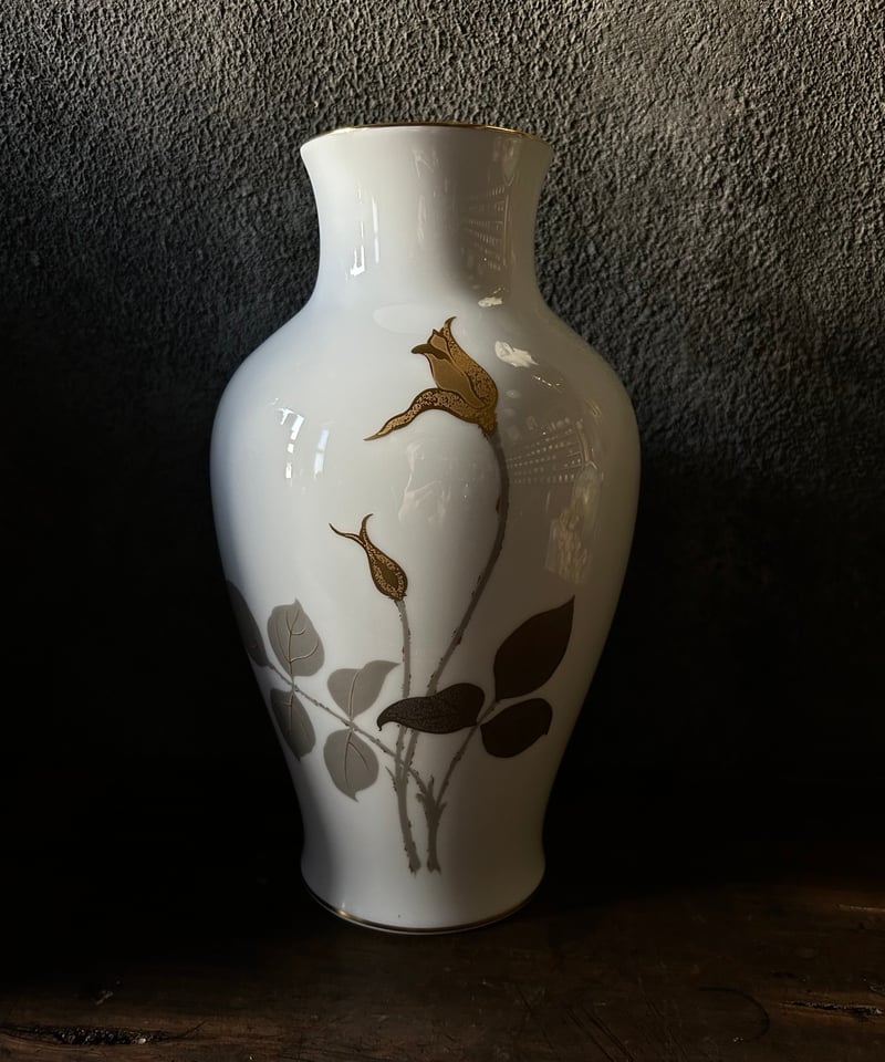 大倉陶園/花瓶/陶器/花/金彩 | 骨董・アンティークのオンライン