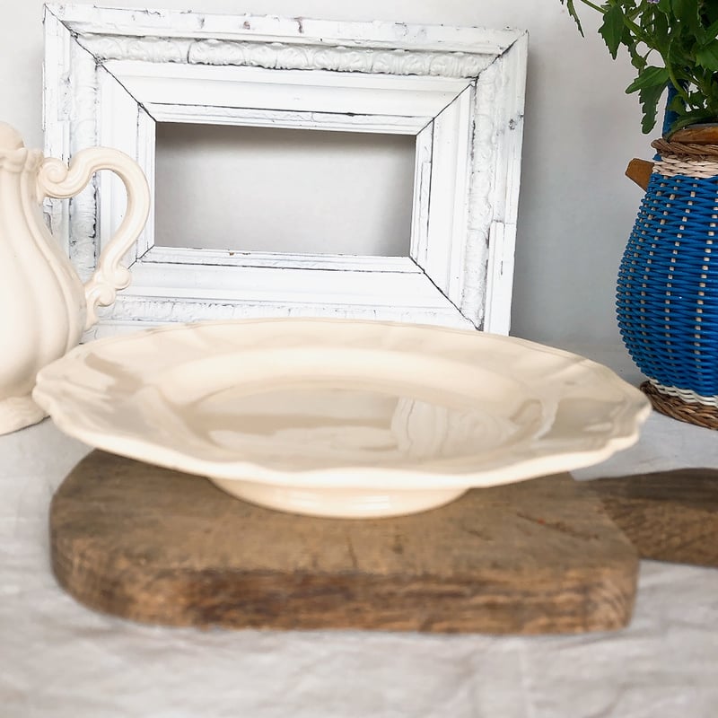 フランス ディゴワンサルグミンヌ 花リムケーキスタンド コンポティエ