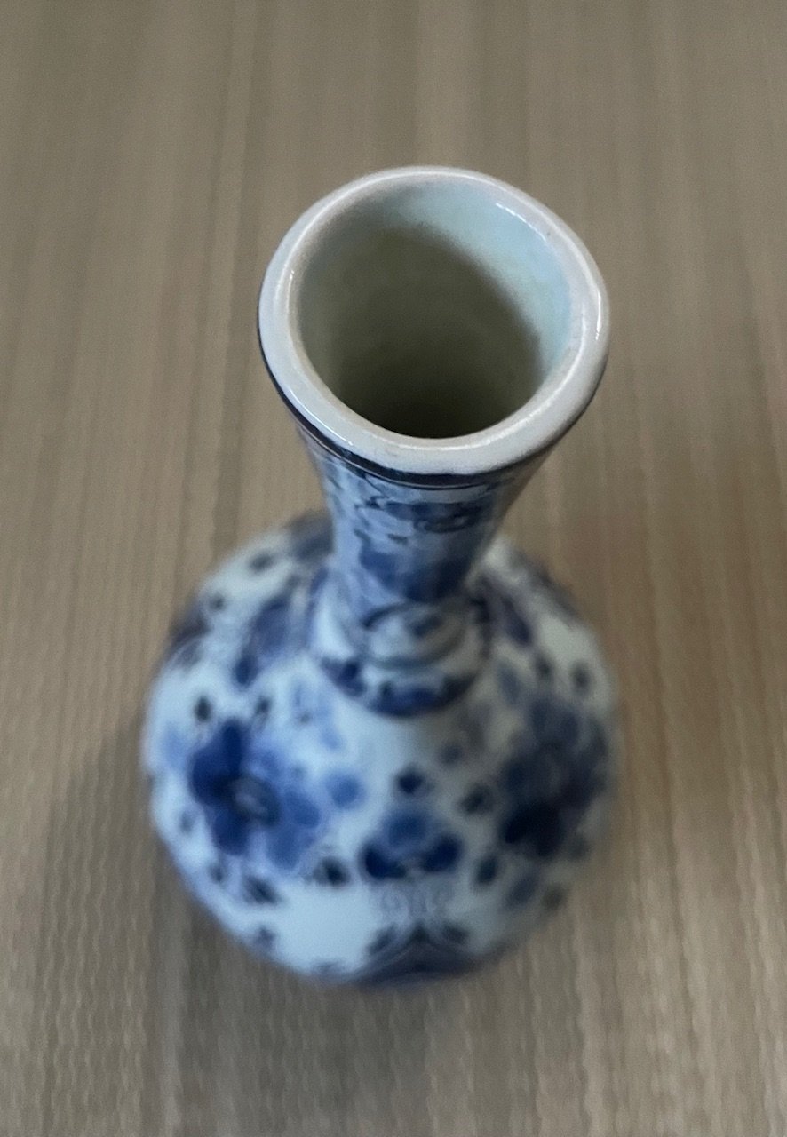 希少品】ヴィンテージ オランダ製 デルフト焼 レジーナ窯 手描き 細首