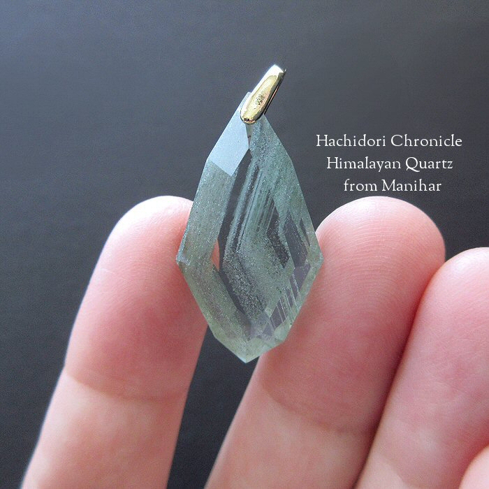 インド マニハール水晶 グリーンファントム 50g 超透明 トップ