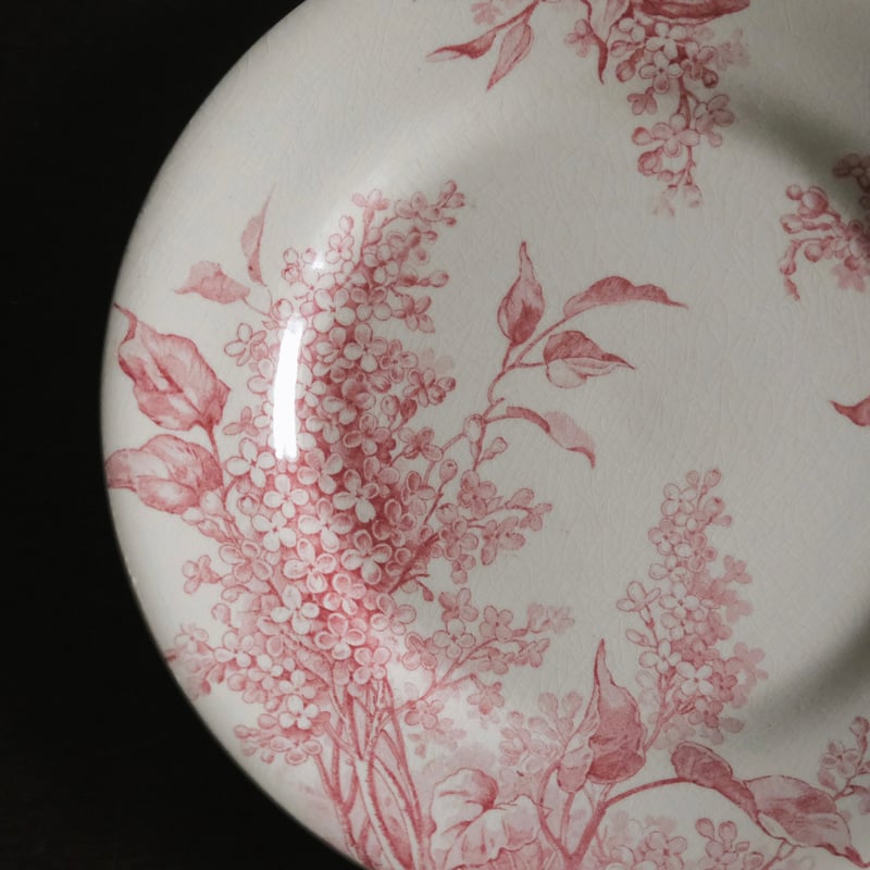 Gien Lilas ジアン リラ 平皿 デザート皿 φ21.3cm フランス