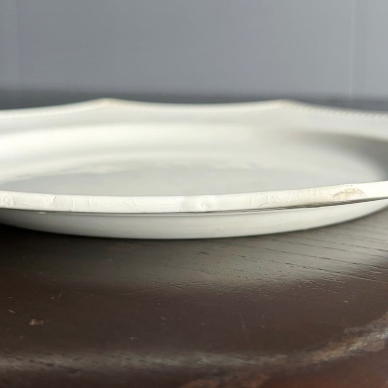 半月刻印 Creil&Montereau オクトゴナル 平皿 クレイユモントロー