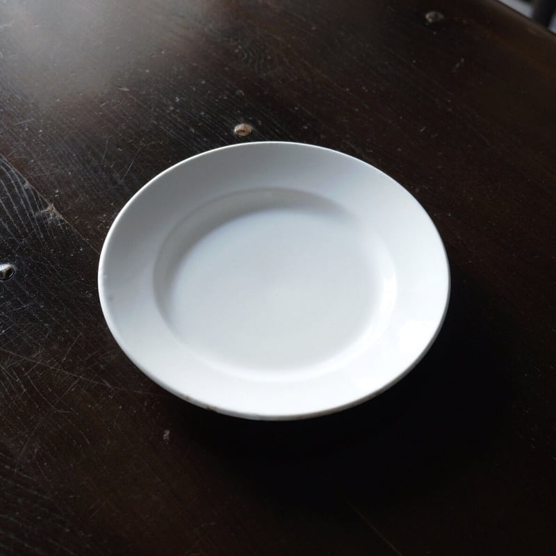 GIEN ジアン 平皿 白皿 リム皿 φ22cm フランス アンティーク 0501021 a