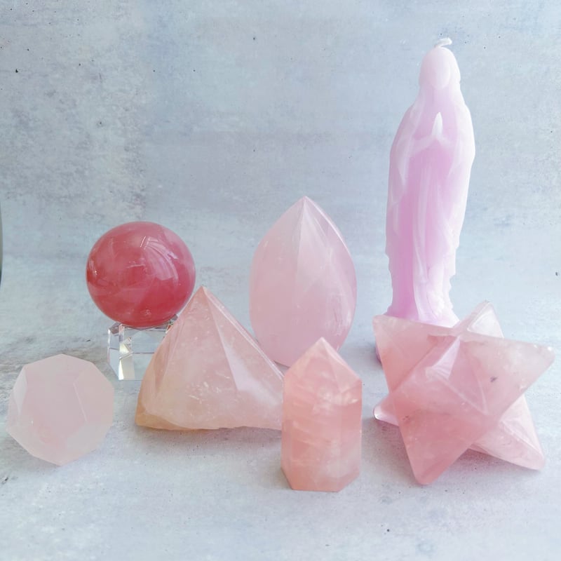 虹入り】ローズクォーツ 正12面体(B) | NEROLI CRYSTAL