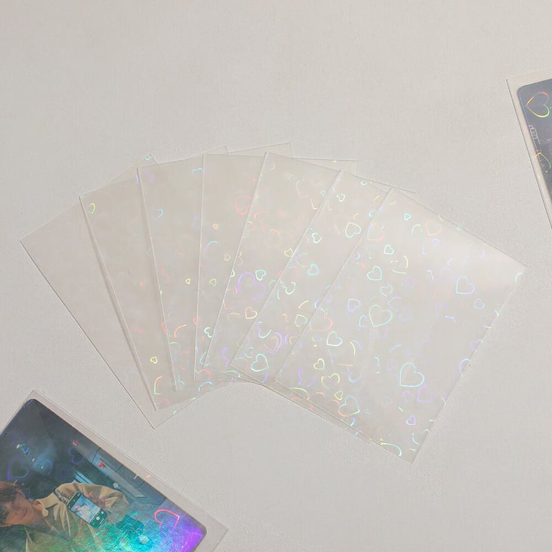 ホログラムカードスリーブ/ハートラブ・10枚入り（61＊91mm）【sb003
