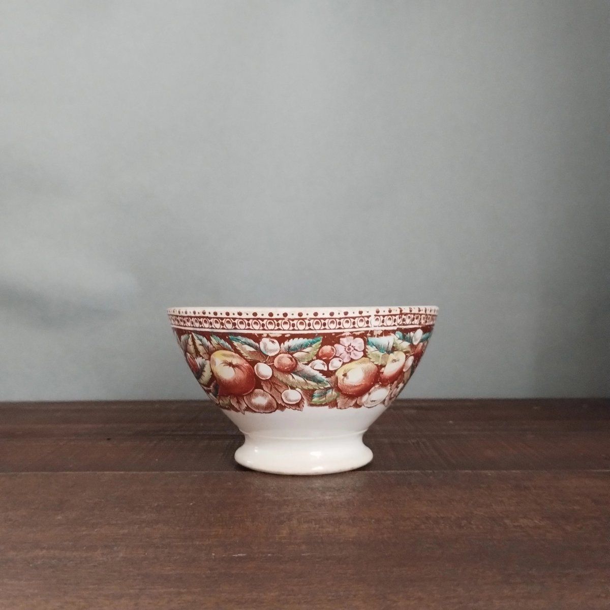 フランスアンティーク ポリクロームの美しいカフェオレボウル