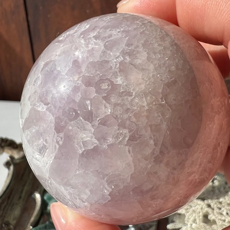 ◇ピンクアメジスト桜瑪瑙共生スフィア【A】 | 天然石と雑貨のお店