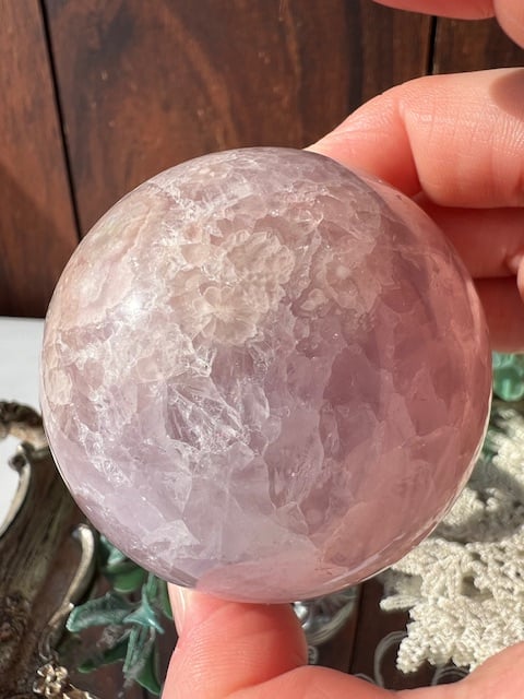 ◇ピンクアメジスト桜瑪瑙共生スフィア【A】 | 天然石と雑貨のお店