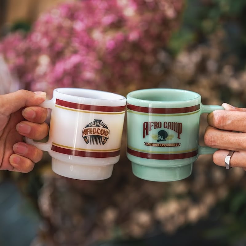 AFRO MILK GLASS neru ver 2個 ネルデザインワークス AFRO MILK GLASS