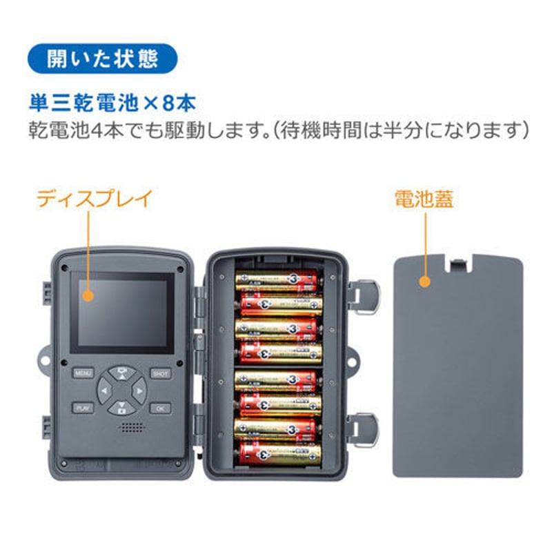 配線いらずの防犯カメラ CMS-SC01GY （電池式） | 株式会社 田村商店