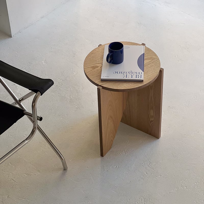 table-03077 geometric ナチュラル サイドテーブル | ART OF BLACK