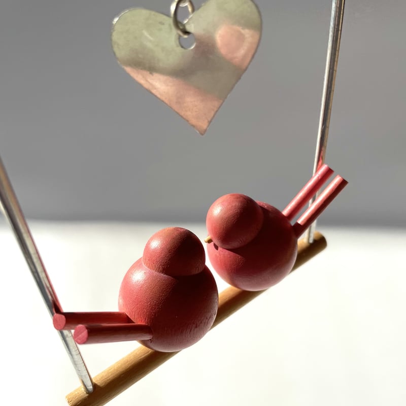 aarikka/アーリッカ ヴィンテージ モビール 2羽の小鳥 ピンク