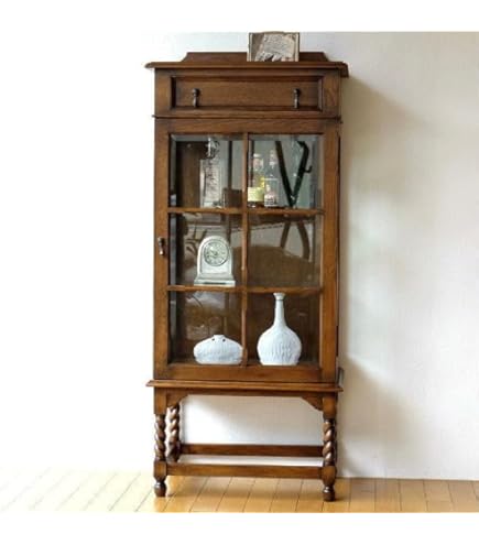 Amazon.co.jp: アンティーク昭和レトロ サイドボード ガラス戸 飾り棚