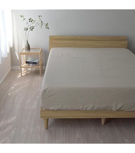 Amazon｜無印良品 麻平織 ボックスシーツ・セミダブル ・120×200×18