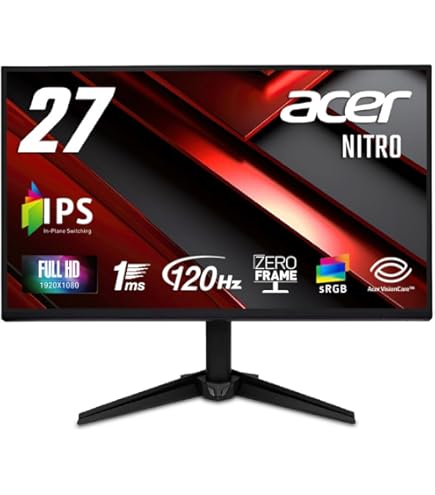 Amazon.co.jp: Acer モニター 27インチ フルHD 非光沢 IPS 120Hz 1ms