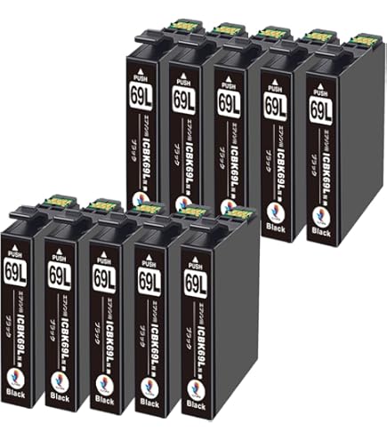 Amazon.co.jp: EPSON（エプソン）用互換インク E-BK69L/10P 69L系 黒色