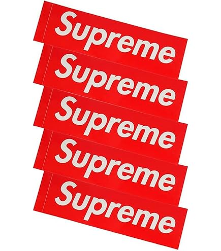 Amazon.co.jp: Supreme Box Logo Sticker RED (Set of 3) : Office