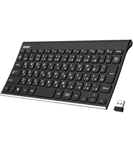 Amazon | Arteck 2.4G ワイヤレスキーボード日本語配列 無線ステンレス