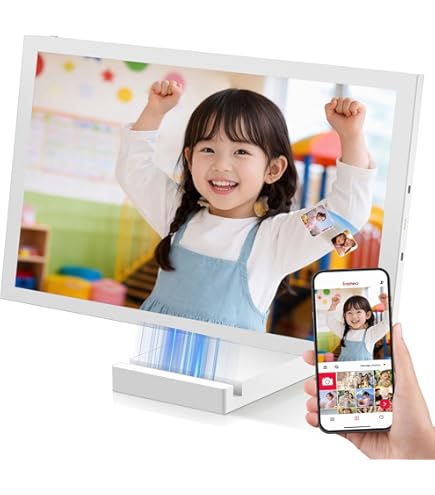 Amazon | FUNKS デジタルフォトフレーム 充電式 コードレス 10.1インチ