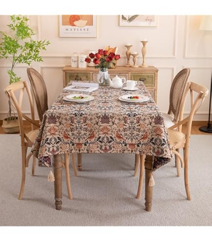 Amazon｜PIRNSDG ウィリアム モリス 高級 テーブルクロス 長方形