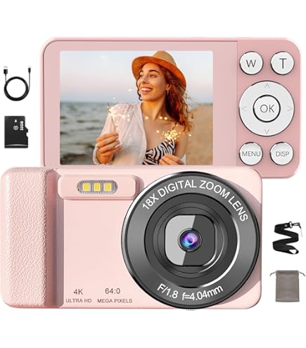 Amazon | NBD 6400万画素 4K コンデジ 16倍ズーム 120g超軽量 デジタル