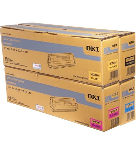 Amazon.co.jp: OKI 沖データ 純正品 大容量 4色セット トナー