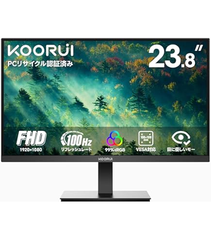 Amazon.co.jp: KOORUI モニター 23.8 インチ パソコンモニター 1080P